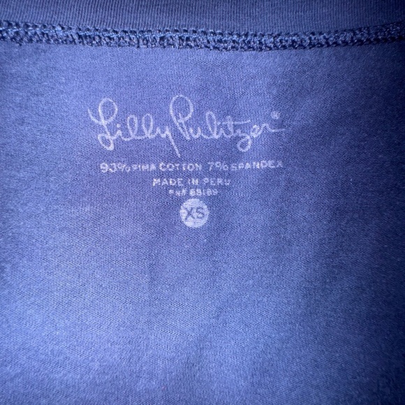 Lilly Pulitzer Navy V-Neck Women’s Top. Size XS. VGUC - Picture 2 of 10